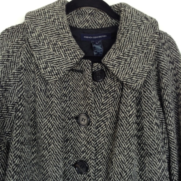 Long herring bone coat - Picture 3 of 9